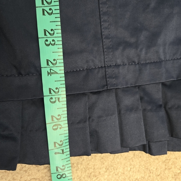 TWELVE BY TWELVE Navy Ruffled Hem Double-Breasted Jacket. Size Small - Picture 14 of 14